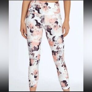 Balance Collection Women's Floral Water Mark Thick Leggings Yoga Work Out Medium
